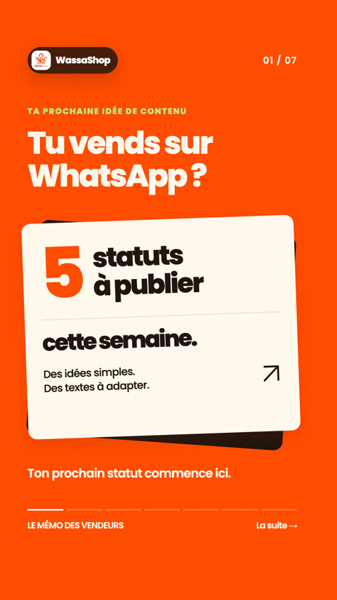 Carrousel Wassa Shop : statuts WhatsApp